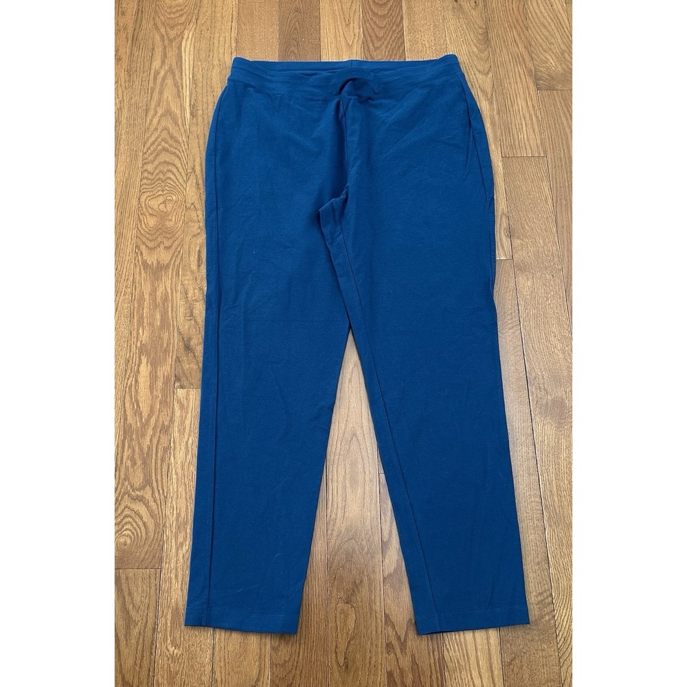 NEW Eileen Fisher Slim Washable Crepe Ankle Pants Blue Atlan Career Size XL NWT - Picture 7 of 11